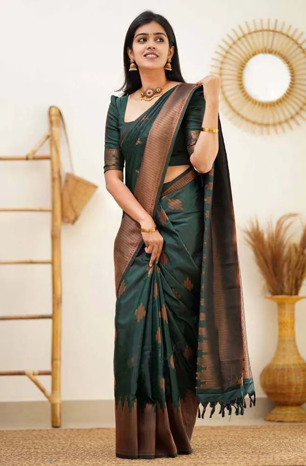 Green_Party_Wear_Banarasi_Soft_Silk_Saree_Default_Title