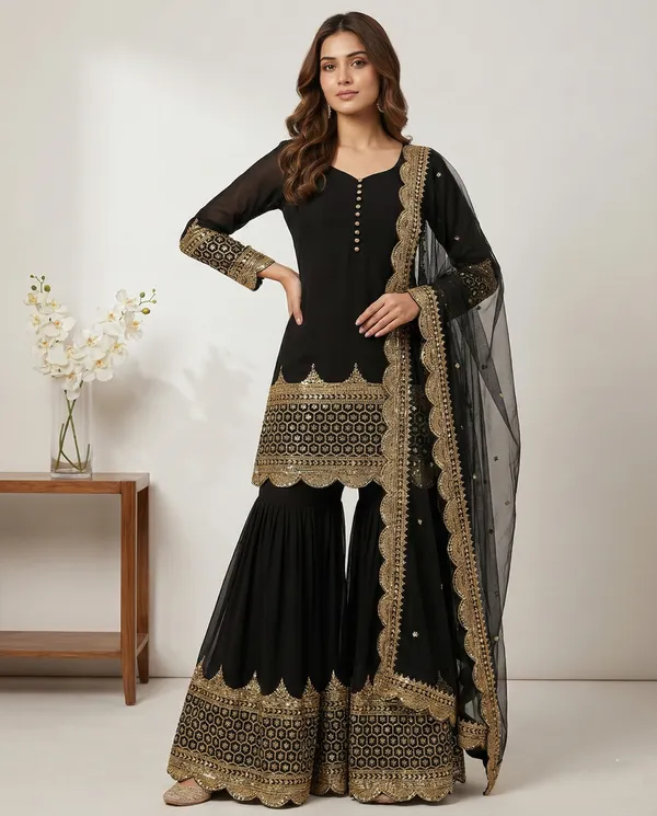 Black_Heavy_Faux_Georgette_Embroidered_Readymade_Salwar_Suit