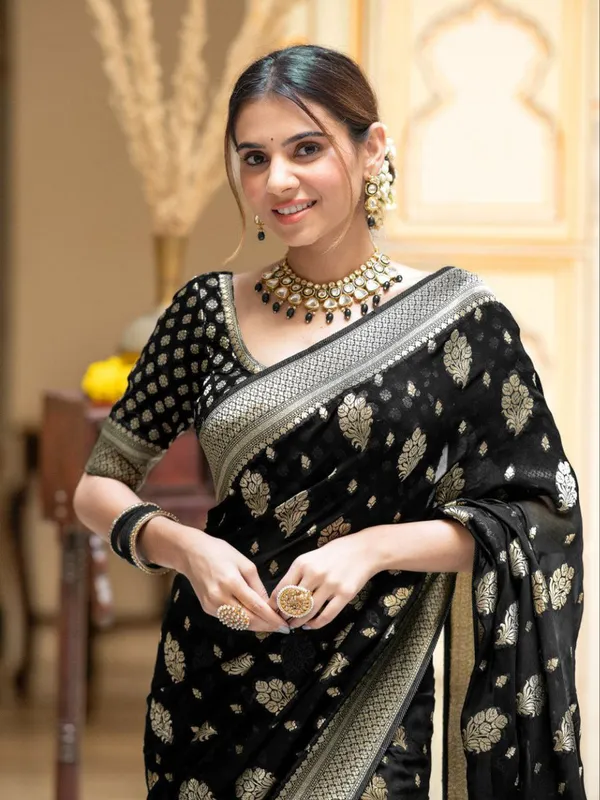 Black_Traditional_Function_Wear_Designer_Banarasi_Soft_Silk_Saree_Default_Title