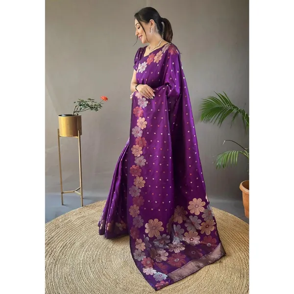 Purple_Ethnic_Trendy_Floral_Designer_Banarasi_Soft_Silk_Saree_Default_Title