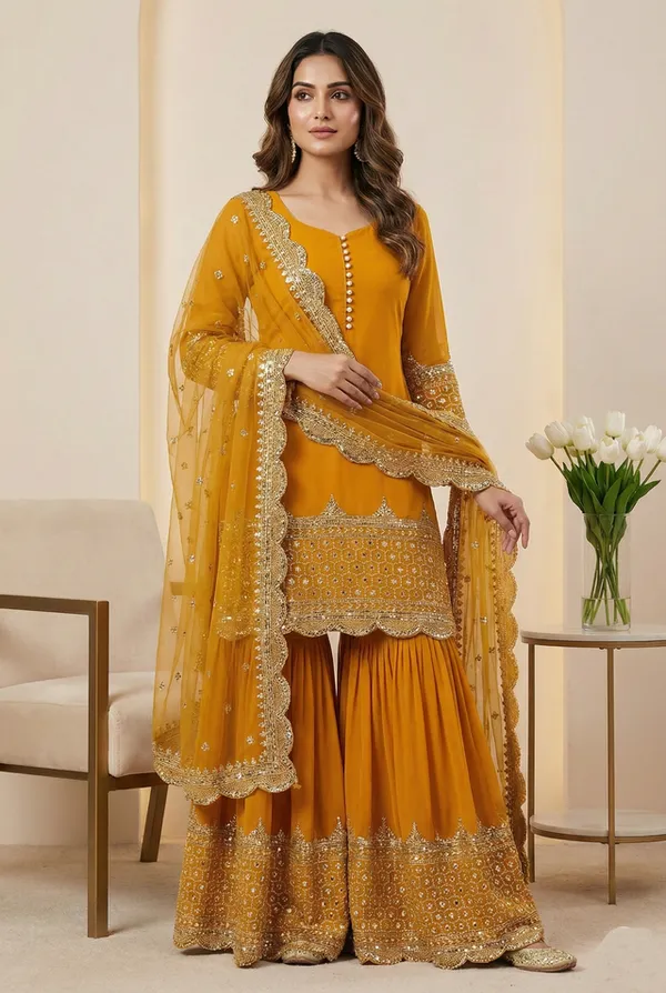 Mustard_Tone_Warm_Sequin_Accents_Designer_Readymade_Salwar_Suit