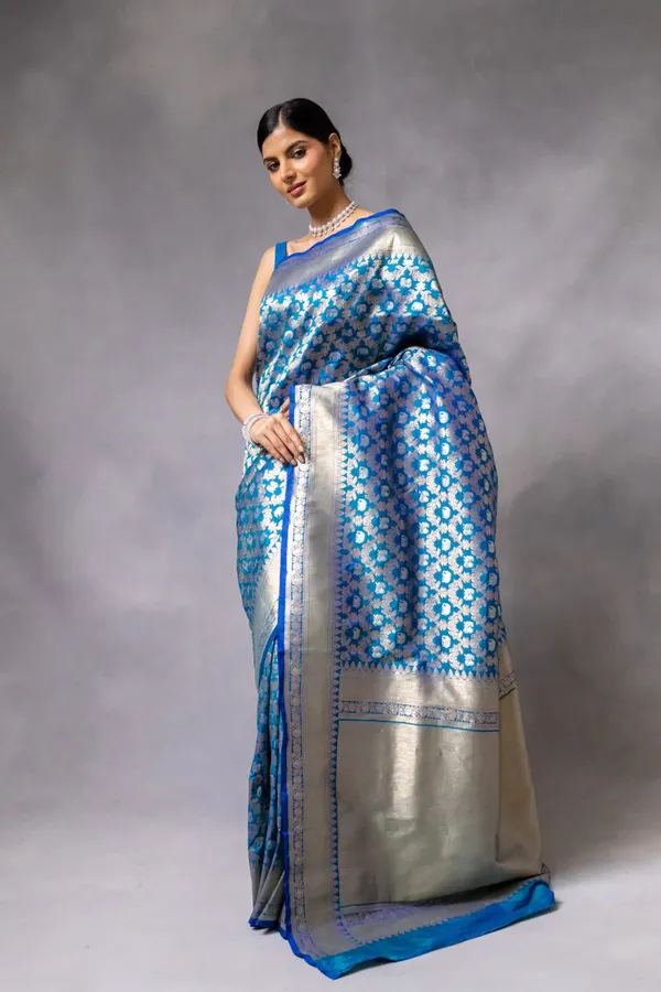 Firozi_Color_Traditional_Banarasi_Soft_Silk_Saree_With_Beautiful_Zari_Work_Default_Title