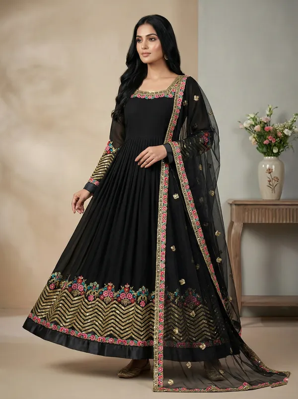 Black_Heavy_Georgette_Timeless_Festive_Readymade_Suit