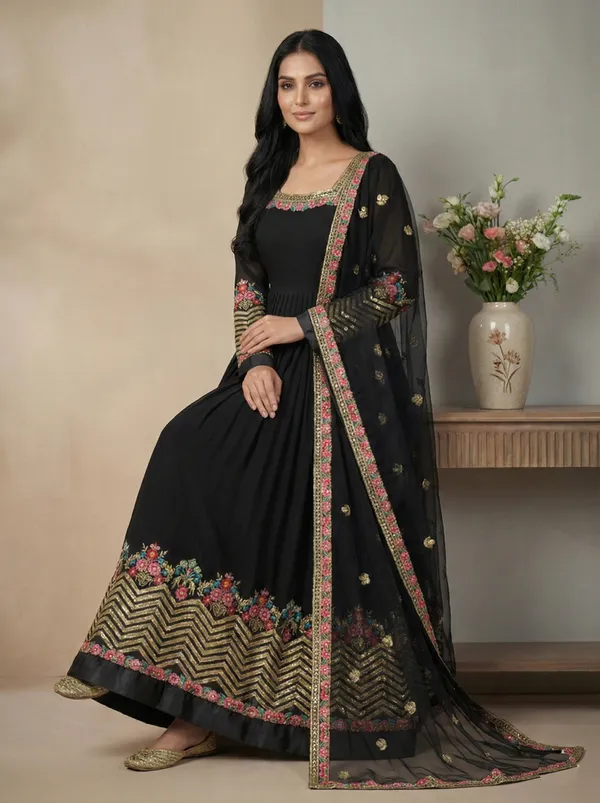 Black_Heavy_Georgette_Timeless_Festive_Readymade_Suit