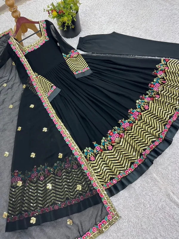 Black_Heavy_Georgette_Timeless_Festive_Readymade_Suit