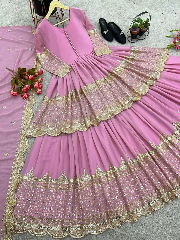 Pink_Premium_Designer_Lehenga_With_Top_Dupatta