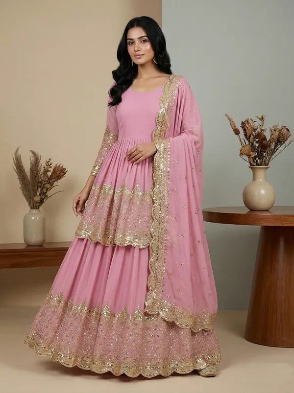 Pink_Premium_Designer_Lehenga_With_Top_Dupatta