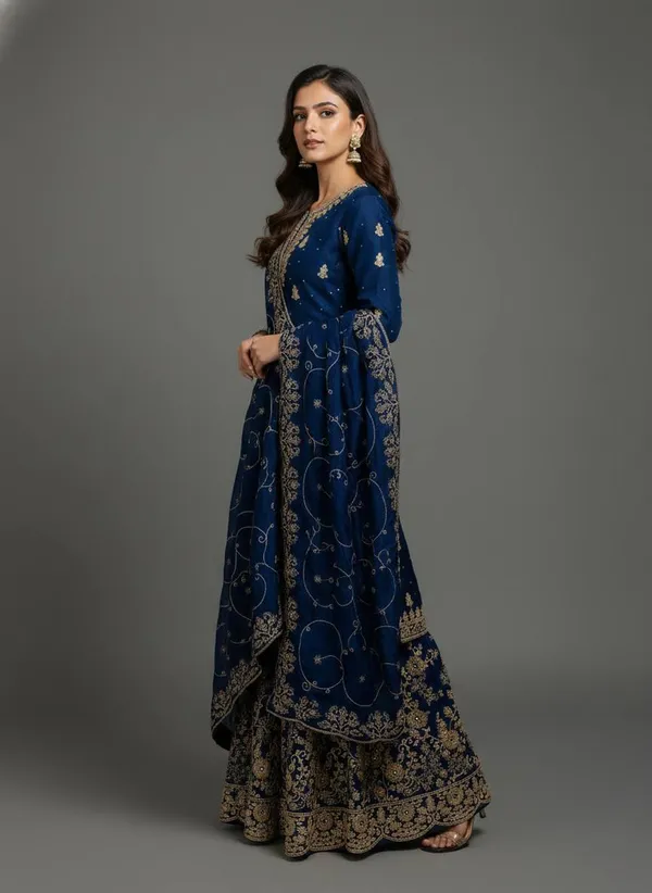 Blue_Premium_Heavy_Embroidery_Readymade_Salwar_Suit