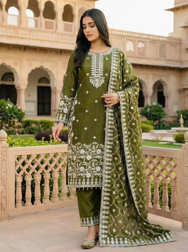 Mehendi_Green_Premium_Heavy_Embroidery_Readymade_Salwar_Suit