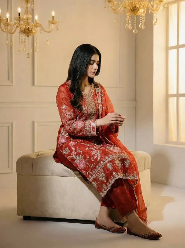 Orange_Classic_Designer_Readymade_Salwar_Suit