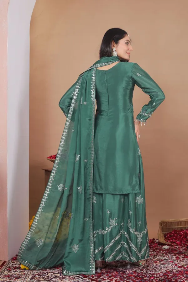 Sea_Green_Wedding_Wear_Readymade_Salwar_Suit_With_Sequence_Work