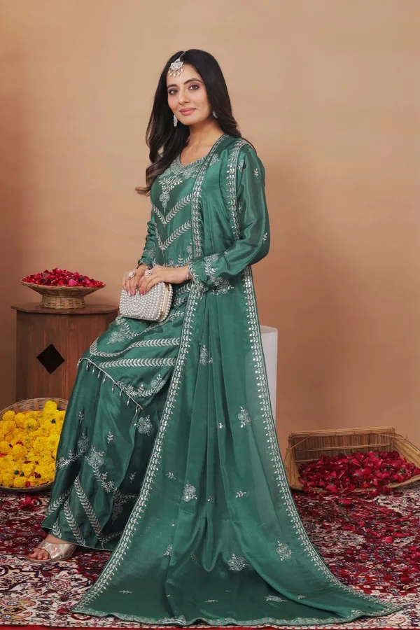Sea_Green_Wedding_Wear_Readymade_Salwar_Suit_With_Sequence_Work