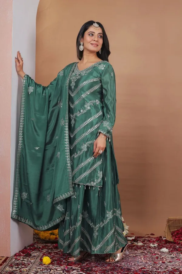Sea_Green_Wedding_Wear_Readymade_Salwar_Suit_With_Sequence_Work