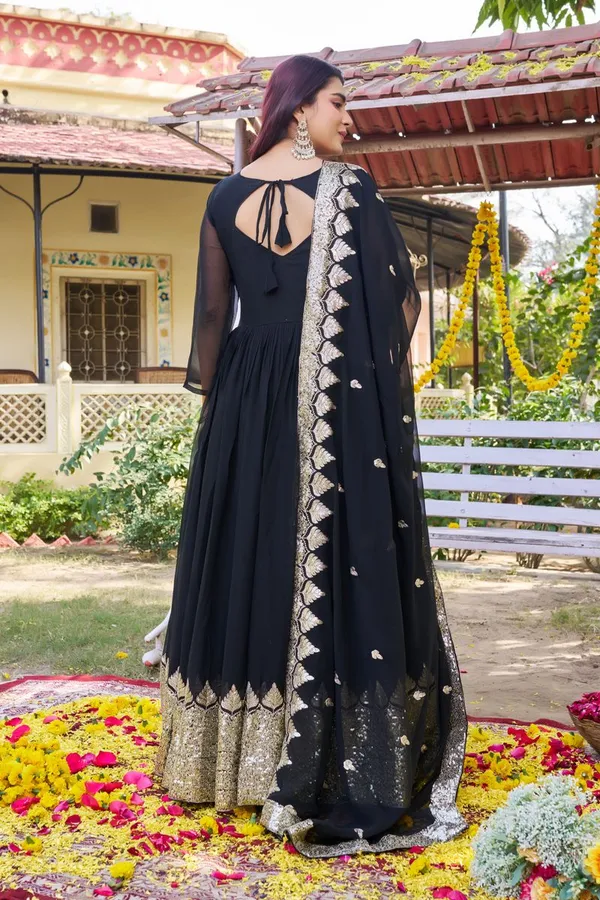 Black_Designer_Heavy_Sequence_Embroidery_Gown_With_Dupatta