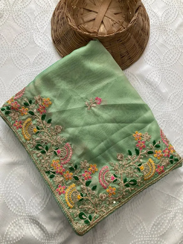Sea_Green_Premium_Cutwork_Border_Soft_Silk_Saree_Default_Title