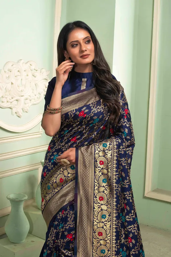 Navy_Blue_Premium_Designer_Banarasi_Silk_Saree_Default_Title