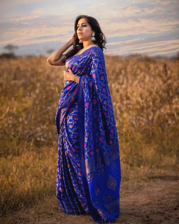 Blue_Luxury_Banarasi_Soft_Silk_Saree_With_Matching_Blouse_Default_Title