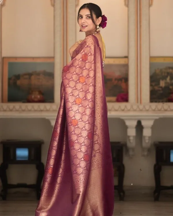 Wine_Designer_Ethnic_Banarasi_Soft_Silk_Saree_Default_Title