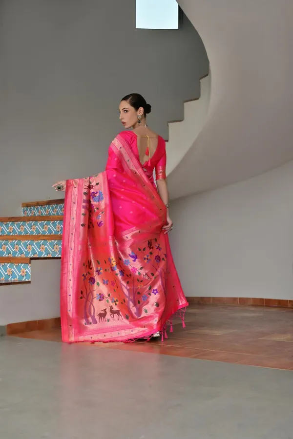 Pink_Festive_Designer_Banarasi_Silk_Paithani_Saree_Default_Title