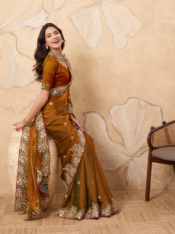 Gold_Festive_Designer_Fendy_Chiffon_Saree_Default_Title