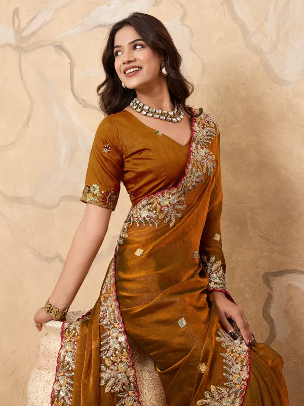Gold_Festive_Designer_Fendy_Chiffon_Saree_Default_Title