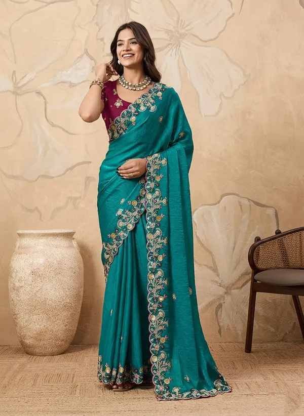 Blue_Party_Wear_Designer_Soft_Fendy_Chiffon_Saree_Default_Title