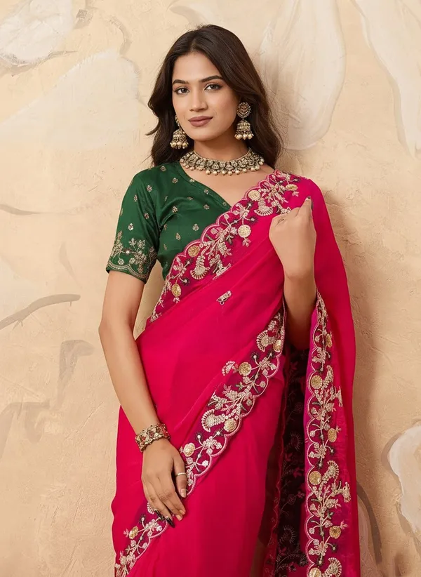 Pink_Festive_Designer_Soft_Fendy_Chiffon_Saree_With_Blouse_Default_Title