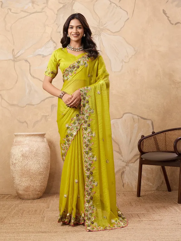 Yellow_Premium_Designer_Soft_Fendy_Chiffon_Saree_Default_Title