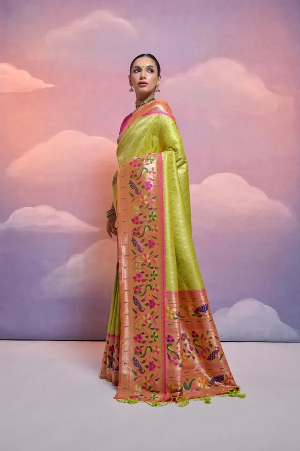 Mehendi_Premium_Designer_Soft_Banarasi_Silk_Saree_With_Banarasi_Silk_Blouse_Default_Title