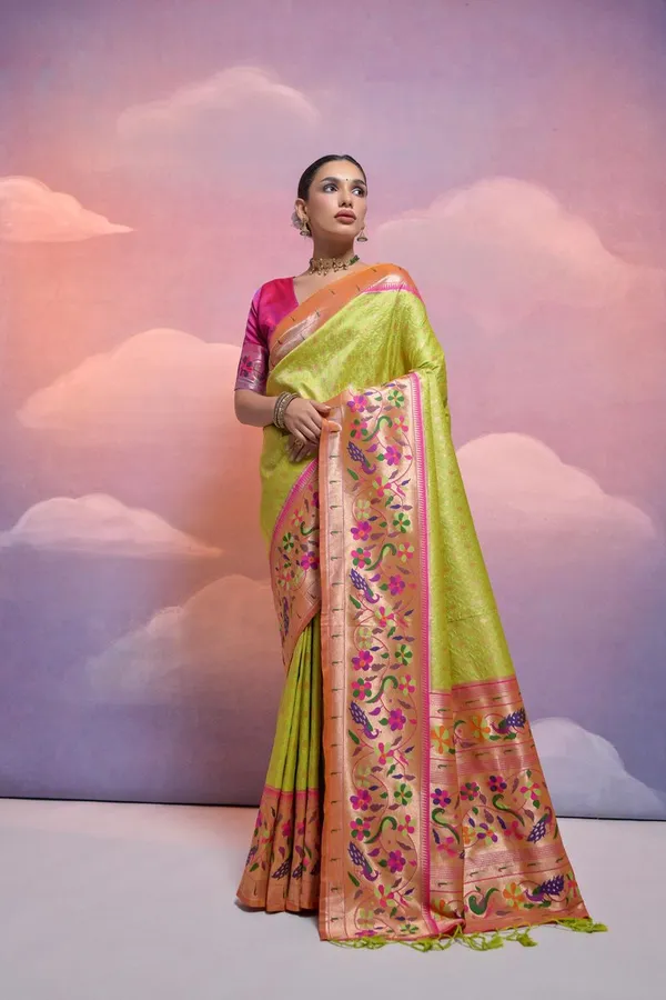 Mehendi_Premium_Designer_Soft_Banarasi_Silk_Saree_With_Banarasi_Silk_Blouse_Default_Title
