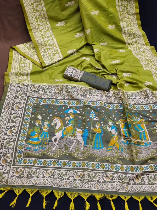 Mehendi_Green_Color_Premium_Designer_Soft_Raw_Silk_Saree_Default_Title