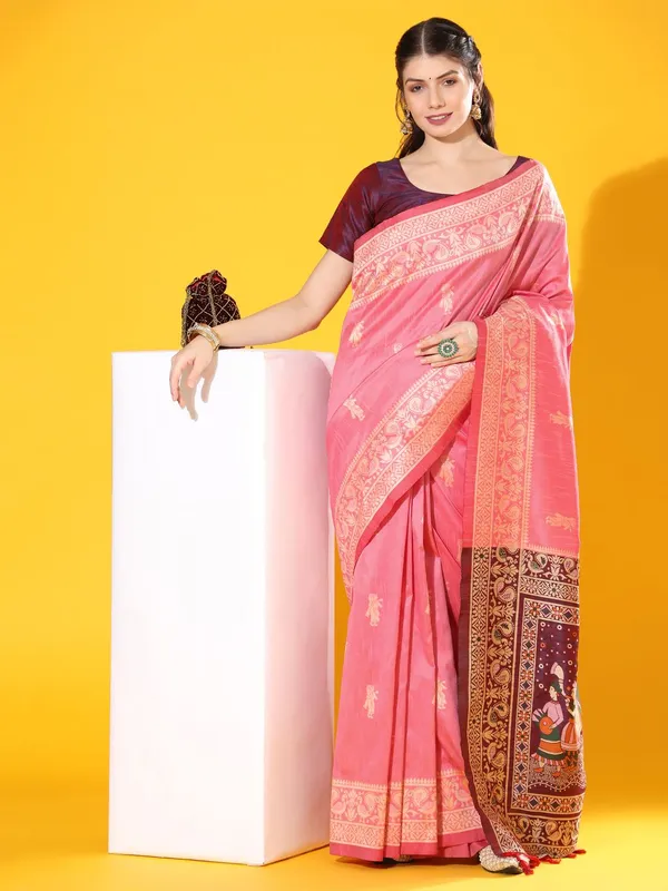Pink_Color_Designer_Function_Wear_Soft_Raw_Silk_Saree_Default_Title