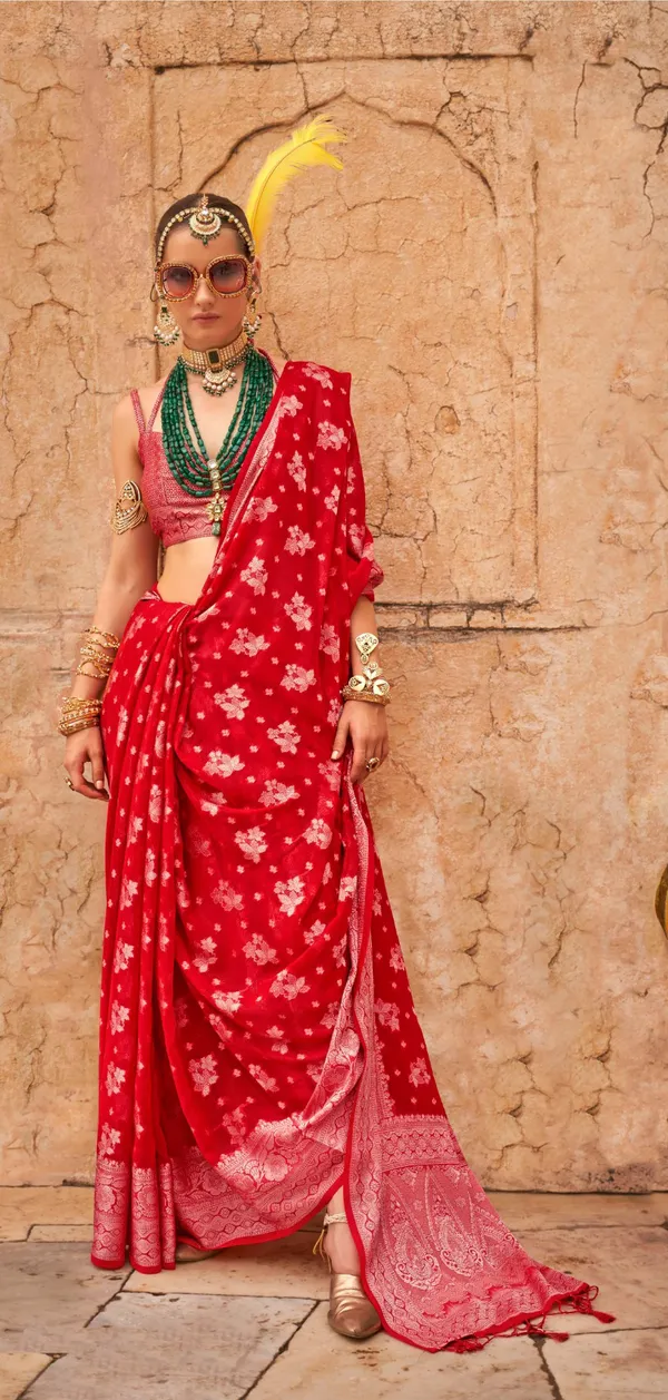 Red_Color_Premium_Designer_Georgette_Saree_Default_Title