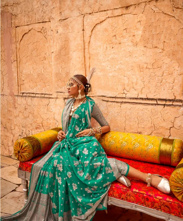 Mint_Color_Festive_Wear_Designer_Georgette_Saree_Default_Title