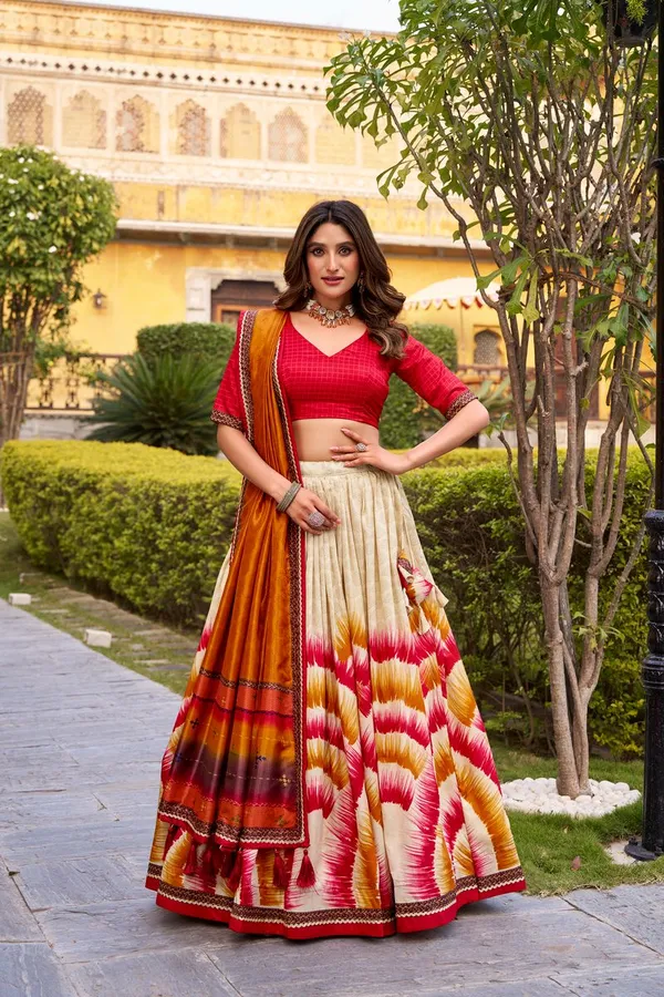 Multi_Color_Occasion_Wear_Designer_Tussar_Silk_Lehenga_Choli_Default_Title