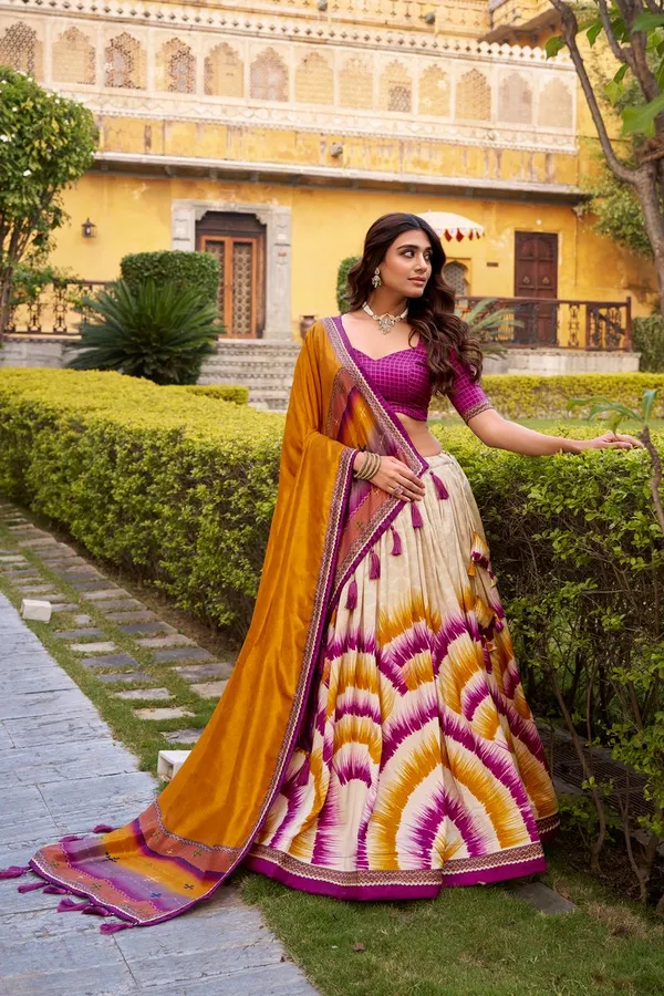 Multi_Color_Elegant_Designer_Tussar_Silk_Lehenga_Choli_Default_Title