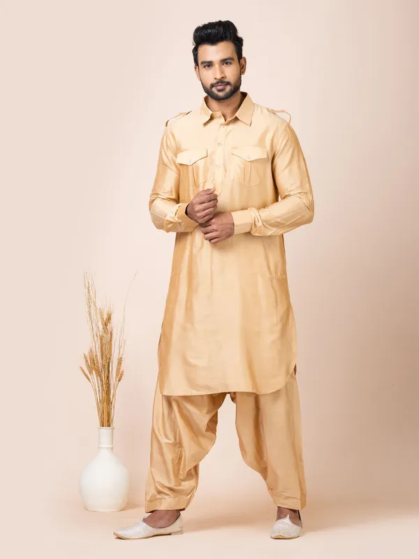 Chiku_Color_Festive_Wear_Pathani_Kurta_Set