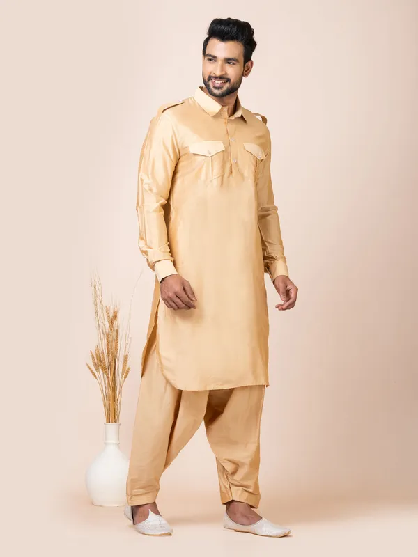 Chiku_Color_Festive_Wear_Pathani_Kurta_Set