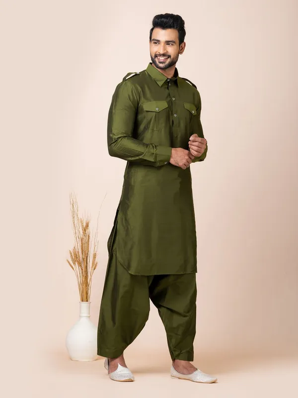 Rama_Green_Color_Classic_Pathani_Kurta_Set