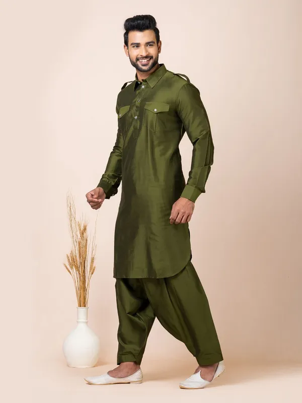 Rama_Green_Color_Classic_Pathani_Kurta_Set