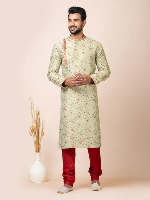 Light_Mint_Color_Premium_Pathani_Kurta_Set