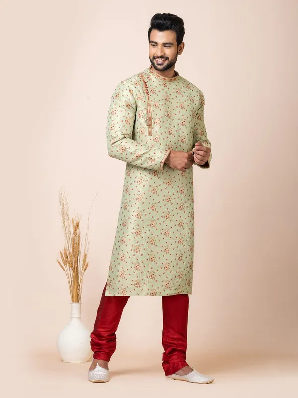 Light_Mint_Color_Premium_Pathani_Kurta_Set