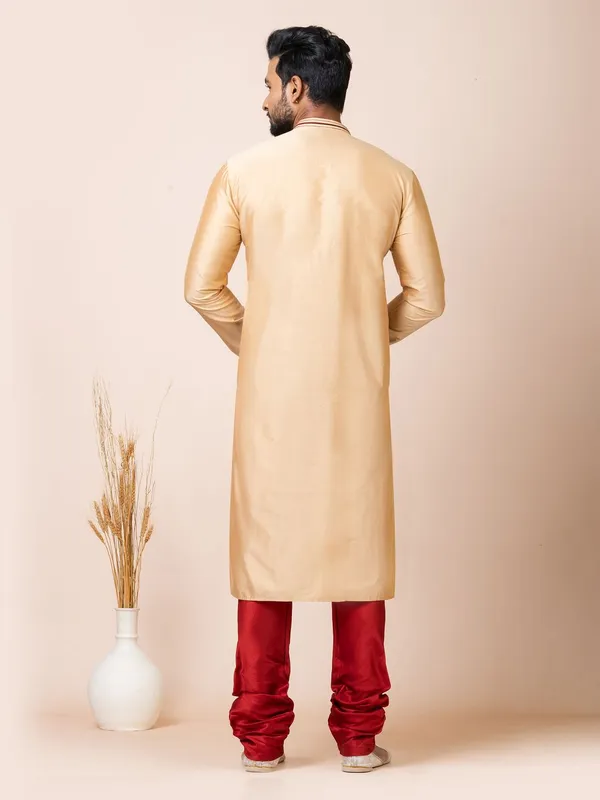 Chiku_Color_Premium_Cotton_Jacquard_Kurta_Set
