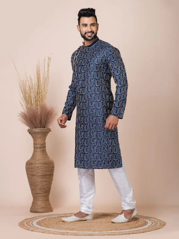 Premium_Designer_Men_S_Navy_Blue_Kurta_Pyjama_Set