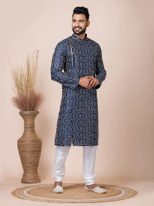 Premium_Designer_Men_S_Navy_Blue_Kurta_Pyjama_Set
