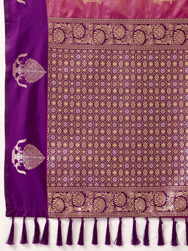 Peach_Pink_Festive_Wear_Designer_Soft_Silk_Saree_Default_Title