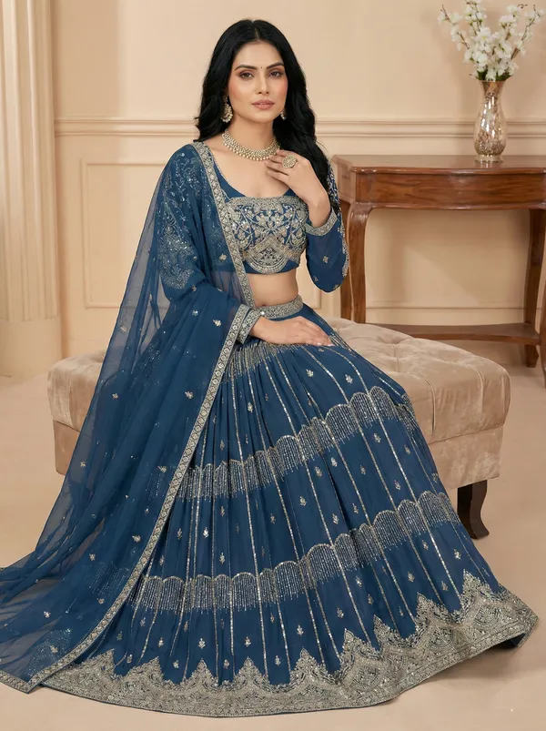 Teal_Classic_Party_Wear_Designer_Lehenga_Choli_Default_Title