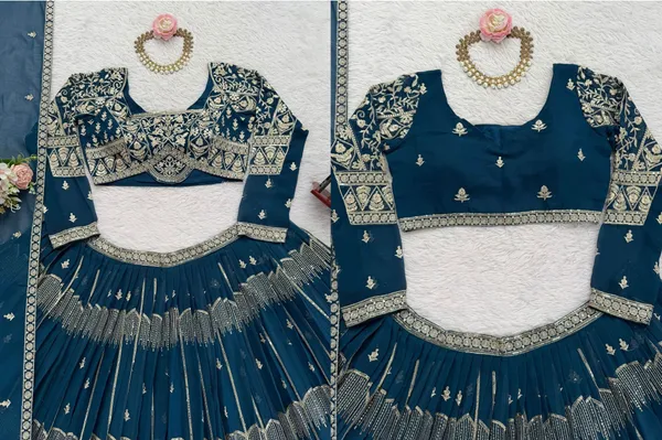 Teal_Classic_Party_Wear_Designer_Lehenga_Choli_Default_Title