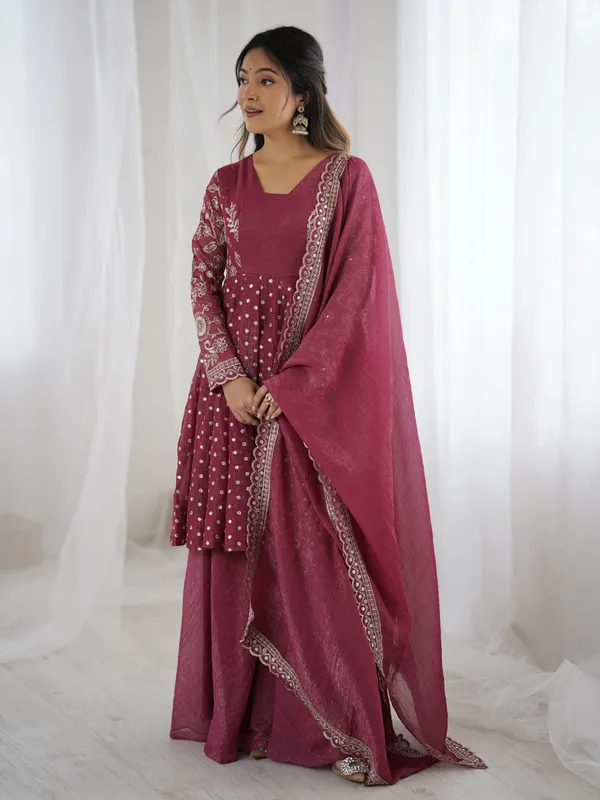 Pink_Premium_Crunchy_Silk_Festive_Wear_Plus_Size_Readymade_Salwar_Suit