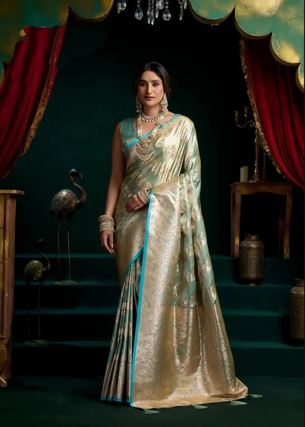Sky_Blue_Ethnic_Designer_Premium_Satin_Silk_Saree_Default_Title